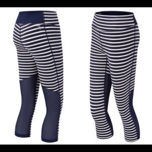 I.CREW X NEW BALANCE Striped Performance Leggings